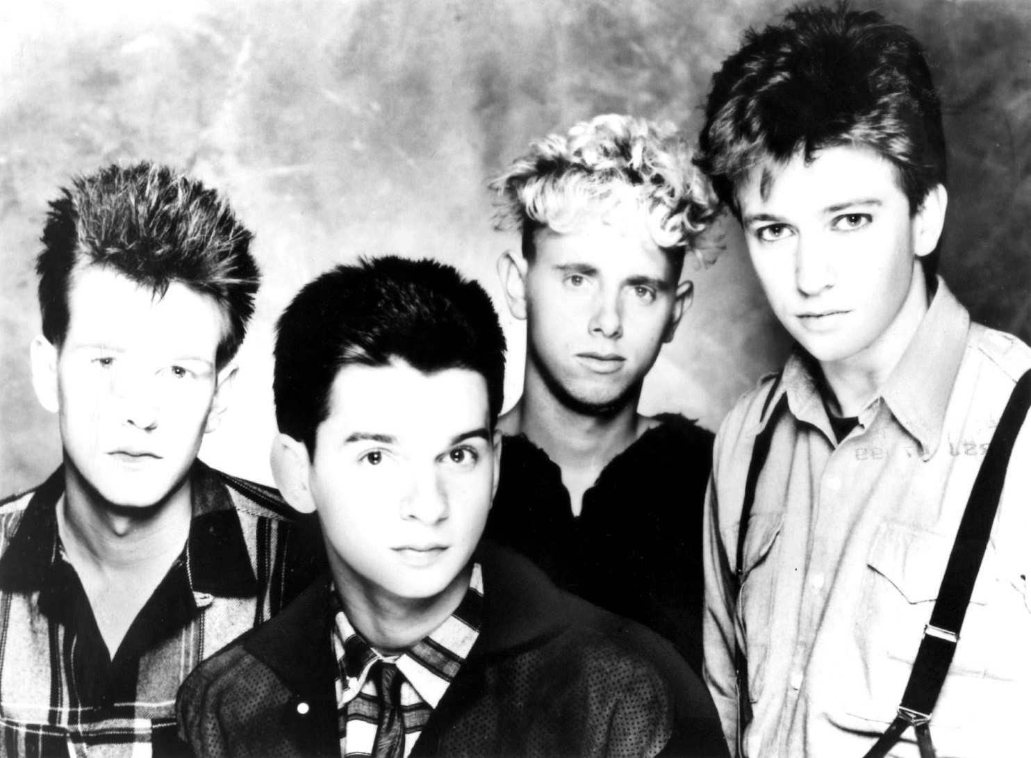 Depeche Mode em 1983 durante a fase de Construction Time Again