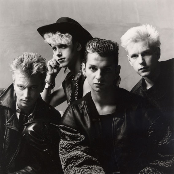 Depeche Mode em 1985 com Alan Wilder, Martin Gore, Dave Gahan e Andy Fletcher
