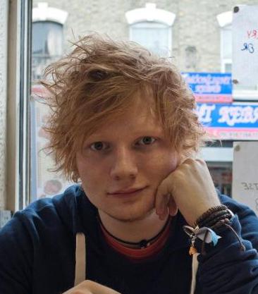 Retrato do cantor Ed Sheeran