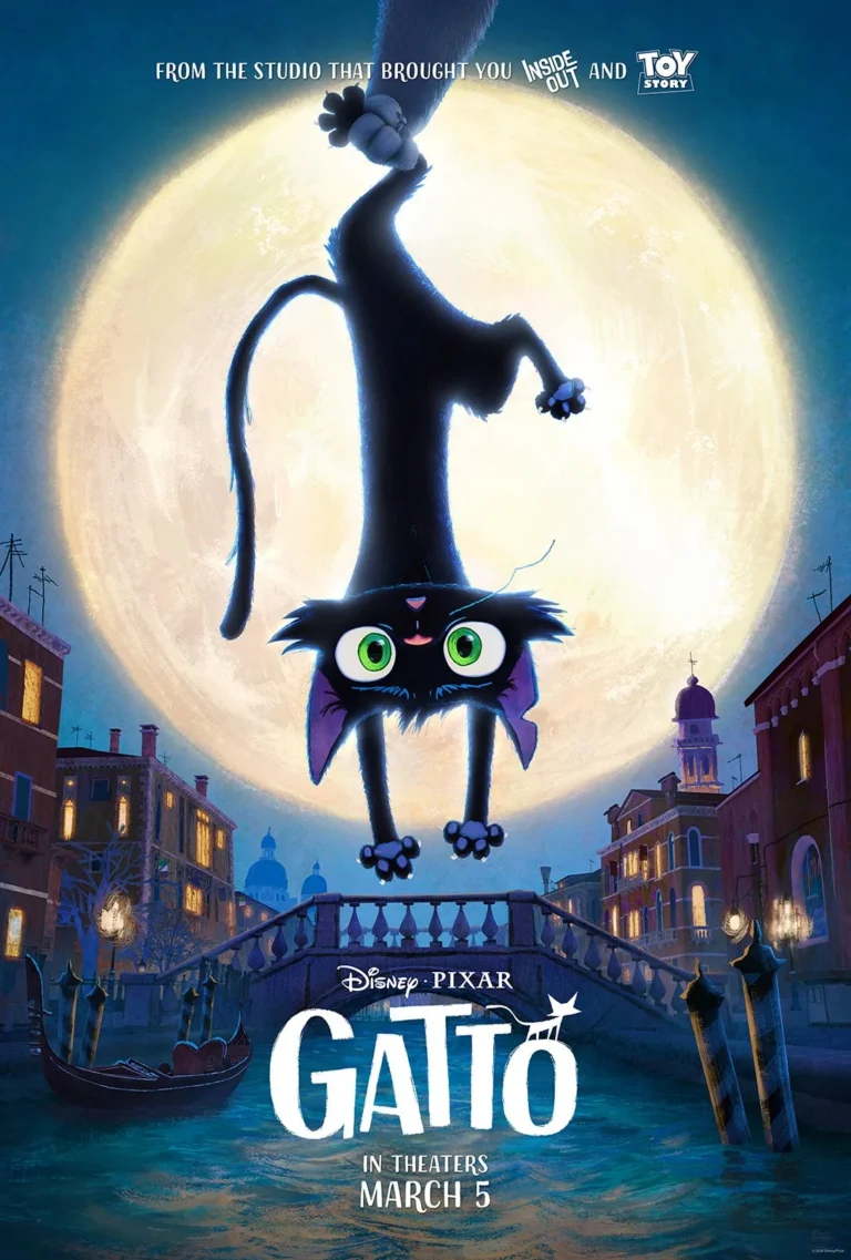 Pôster teaser oficial de Gatto, nova animação da Pixar ambientada em Veneza