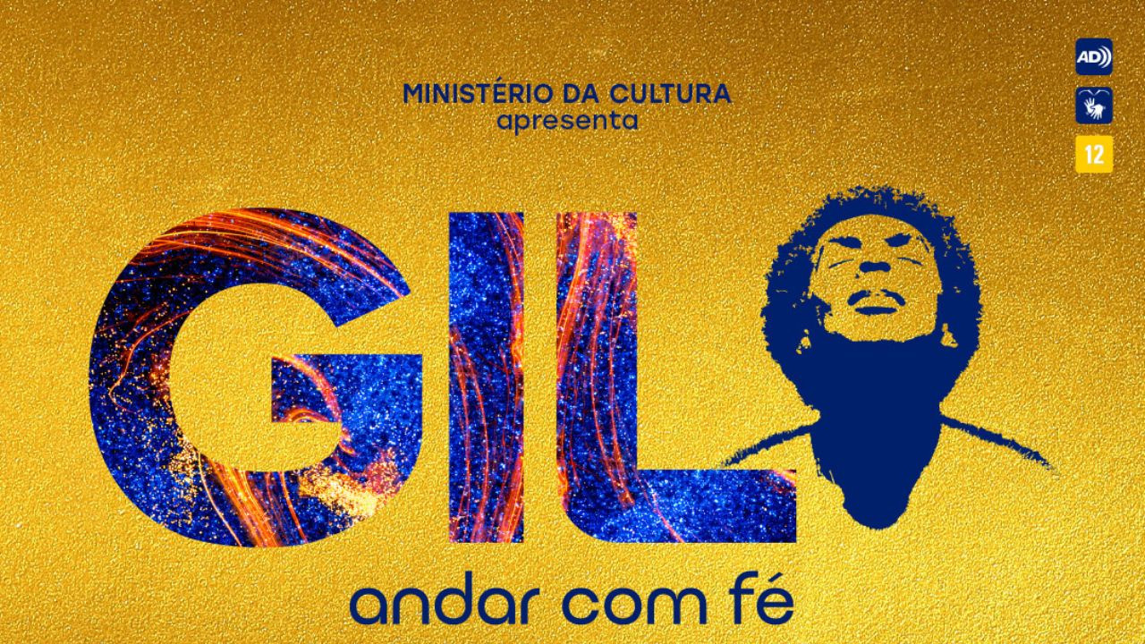 Cartaz do musical Gil — Andar com Fé, dedicado à trajetória de Gilberto Gil