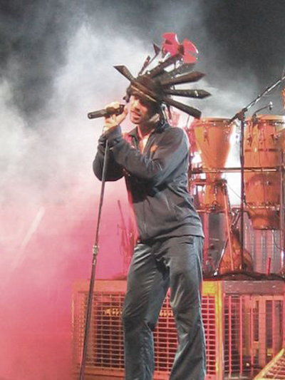 Jay Kay, vocalista do Jamiroquai, em show