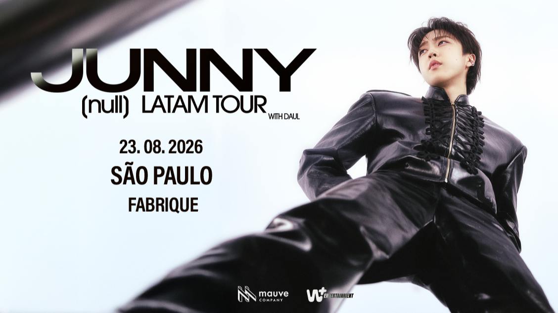 Cartaz oficial de JUNNY para a (null) LATAM Tour em São Paulo, em 23 de agosto de 2026, no Fabrique