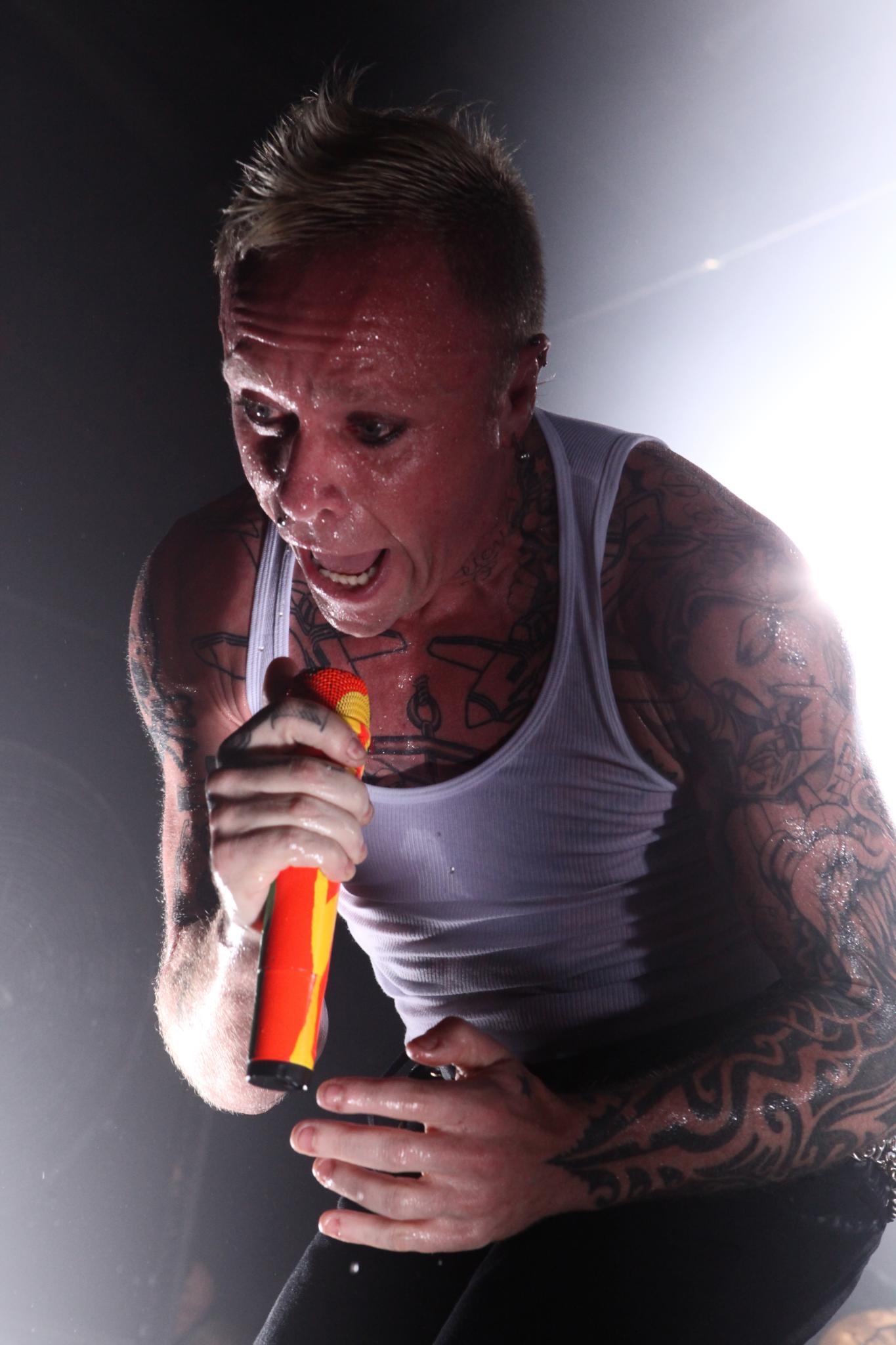 Keith Flint do The Prodigy ao vivo em Melbourne em 2009
