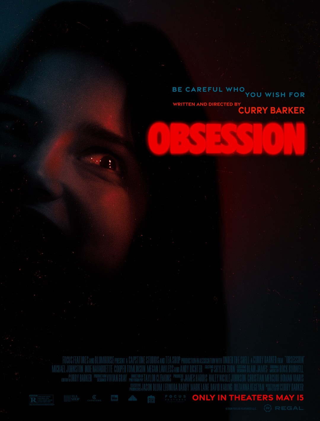 Pôster do filme de terror Obsession, dirigido por Curry Barker