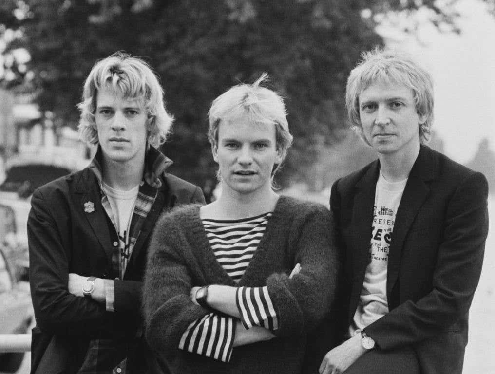The Police em 1979 com Stewart Copeland, Sting e Andy Summers