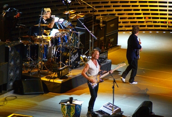 The Police no Madison Square Garden em Nova York durante a reunião de 2007