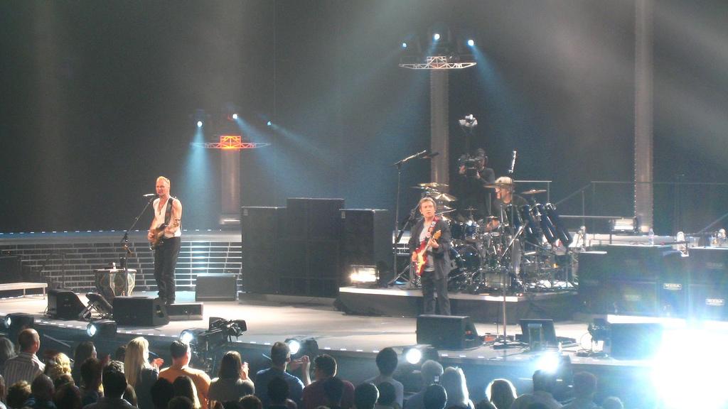 The Police ao vivo durante a turnê de reunião de 2007