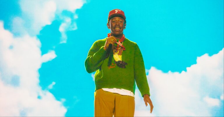 Tyler, the Creator se apresentando no palco do Camp Flog Gnaw